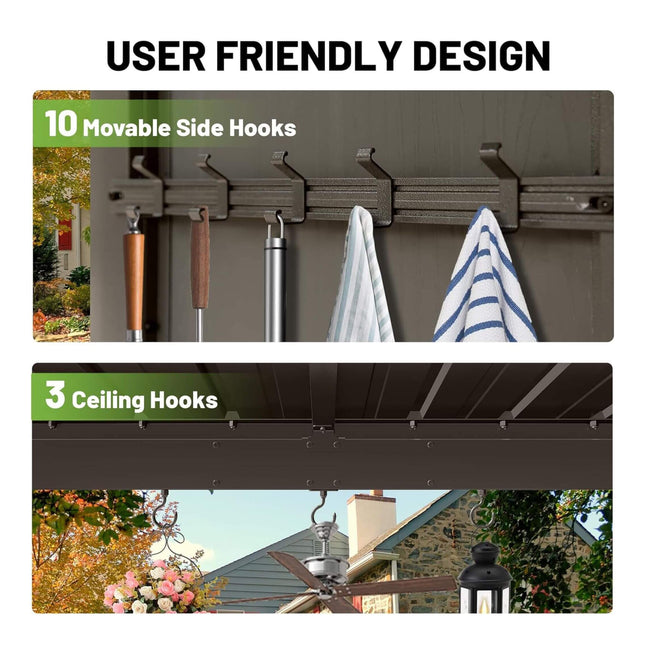 [09X10FT] Alora Modern Slanted Hardtop Alloy Steel Grill Gazebo (SAK32687) - Canopies & Gazebos | Patioza