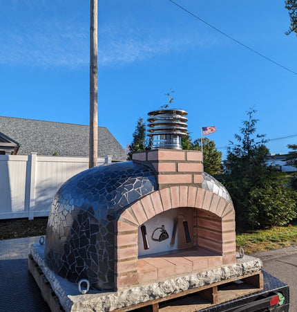 Traditional Wood Fired Brick Pizza Oven - Mediterranean Pro Mosaic - Traditional Wood Fired Brick Oven | Patioza
