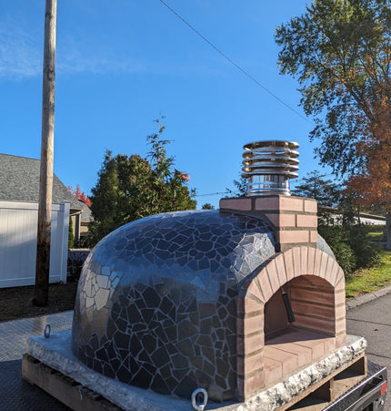Traditional Wood Fired Brick Pizza Oven - Mediterranean Pro Mosaic - Traditional Wood Fired Brick Oven | Patioza