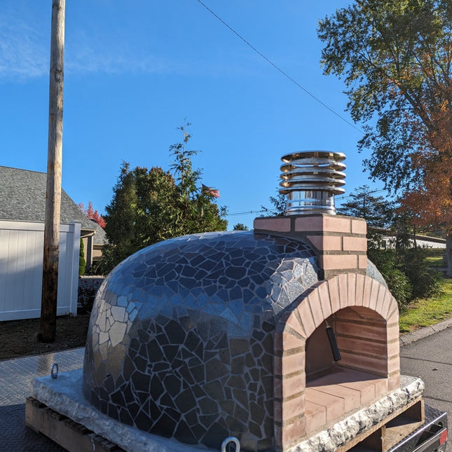Traditional Wood Fired Brick Pizza Oven - Mediterranean Pro Mosaic - Traditional Wood Fired Brick Oven | Patioza