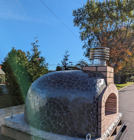 Traditional Wood Fired Brick Pizza Oven - Mediterranean Pro Mosaic - Traditional Wood Fired Brick Oven | Patioza