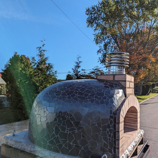 Traditional Wood Fired Brick Pizza Oven - Mediterranean Pro Mosaic - Traditional Wood Fired Brick Oven | Patioza