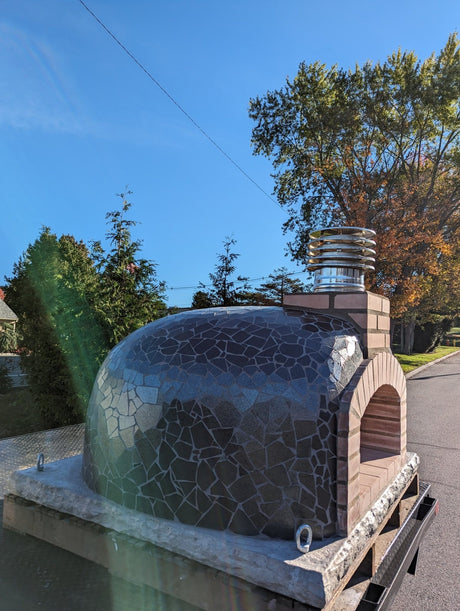 Traditional Wood Fired Brick Pizza Oven - Mediterranean Pro Mosaic - Traditional Wood Fired Brick Oven | Patioza