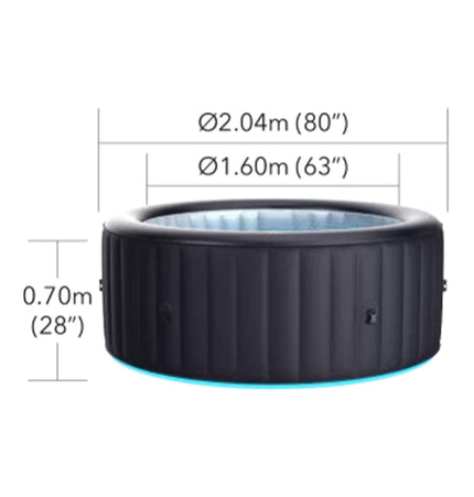 MSpa Aurora Urban Series Six-Person Inflatable Round Hot Tub With Hydro Massage [U-AU061] (SAK19375) - Hot Tubs | Patioza