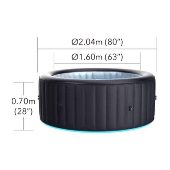 MSpa Aurora Urban Series Six-Person Inflatable Round Hot Tub With Hydro Massage [U-AU061] (SAK19375) - Hot Tubs | Patioza