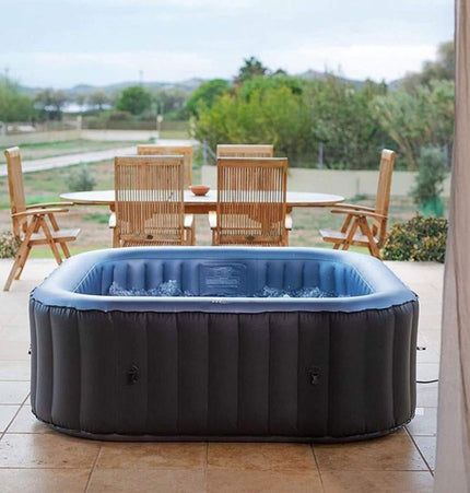 MSpa Tekapo Comfort Series Six-Person Inflatable Square Bubble Spa Hot Tub With 132 Bubble Jets [C-TE062] (SAK80641) - Hot Tubs | Patioza