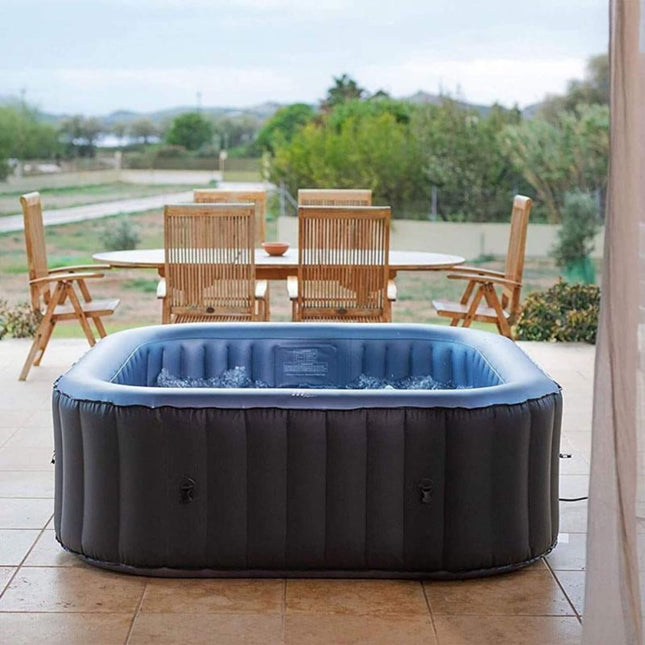 MSpa Tekapo Comfort Series Six-Person Inflatable Square Bubble Spa Hot Tub With 132 Bubble Jets [C-TE062] (SAK80641) - Hot Tubs | Patioza