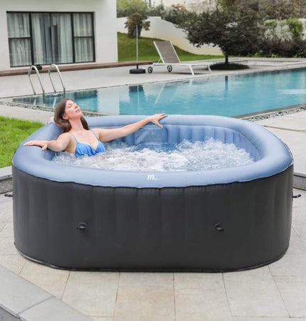 MSpa Tekapo Comfort Series Six-Person Inflatable Square Bubble Spa Hot Tub With 132 Bubble Jets [C-TE062] (SAK80641) - Hot Tubs | Patioza