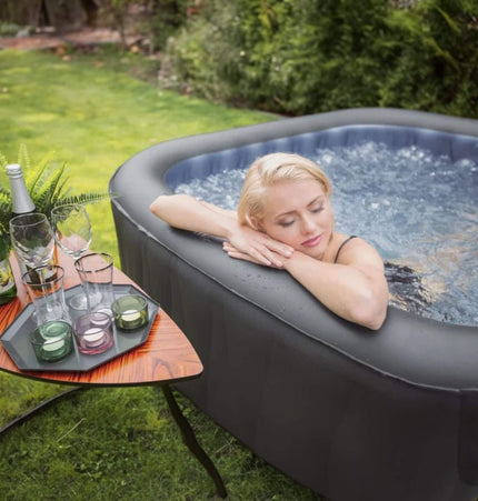 MSpa Tekapo Comfort Series Six-Person Inflatable Square Bubble Spa Hot Tub With 132 Bubble Jets [C-TE062] (SAK80641) - Hot Tubs | Patioza