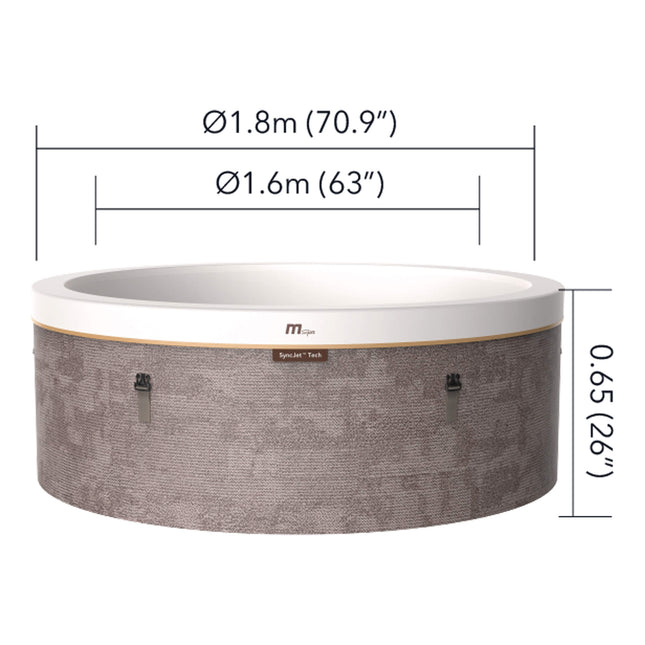 MSpa Cocoon Verto Series Six - Person Inflatable Round Hot Tub With Hydro Massage [F - CO066WE] (SAK50928) - Hot Tubs | Patioza