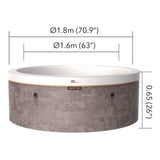 MSpa Cocoon Verto Series Six - Person Inflatable Round Hot Tub With Hydro Massage [F - CO066WE] (SAK50928) - Hot Tubs | Patioza