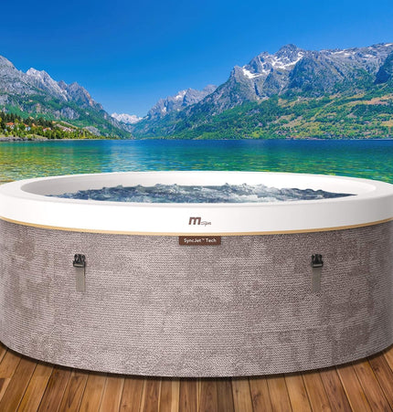 MSpa Cocoon Verto Series Six - Person Inflatable Round Hot Tub With Hydro Massage [F - CO066WE] (SAK50928) - Hot Tubs | Patioza