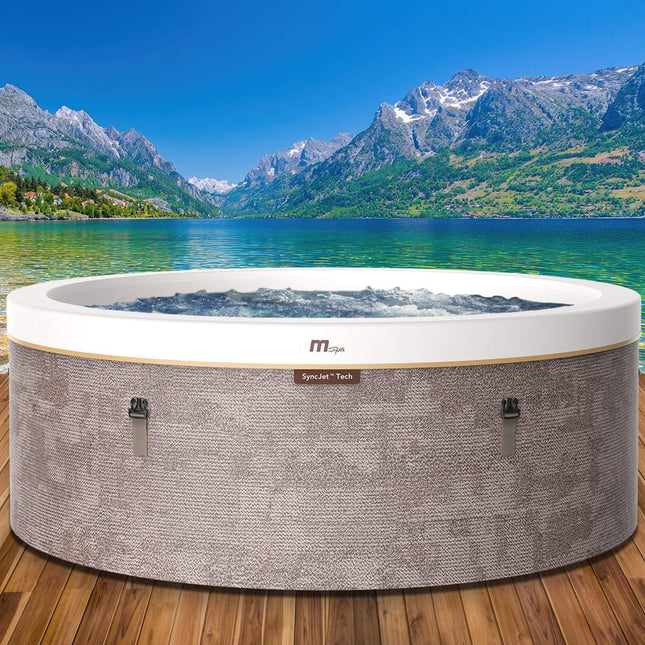MSpa Cocoon Verto Series Six - Person Inflatable Round Hot Tub With Hydro Massage [F - CO066WE] (SAK50928) - Hot Tubs | Patioza