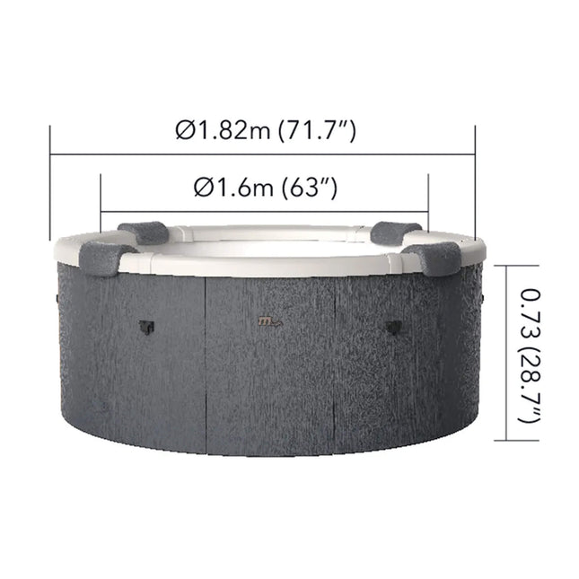 MSpa Denver Frame Series Six - Person Inflatable Round Hot Tub With Hydro Massage [F - DO066W] (SAK87043) - Hot Tubs | Patioza