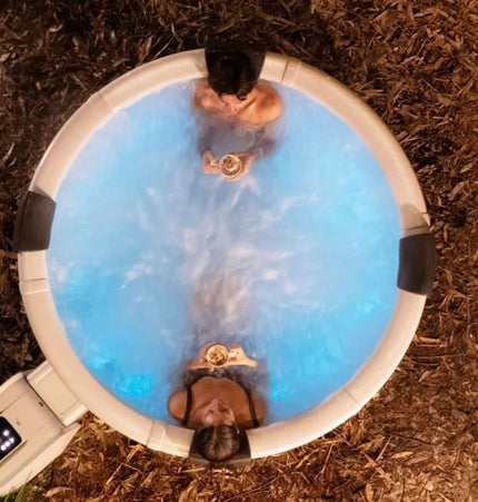 MSpa Denver Frame Series Six - Person Inflatable Round Hot Tub With Hydro Massage [F - DO066W] (SAK87043) - Hot Tubs | Patioza