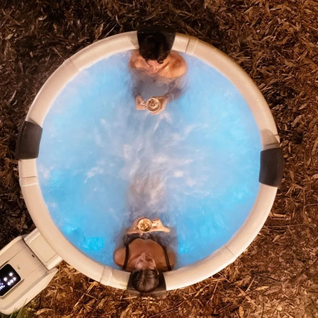 MSpa Denver Frame Series Six - Person Inflatable Round Hot Tub With Hydro Massage [F - DO066W] (SAK87043) - Hot Tubs | Patioza