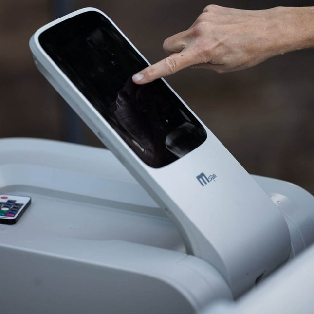 MSpa Oslo Supreme 6-Person 120 Jets Square Spa W/ LED Lights & Integrated App Control [F-OS063W] (SAK93516) - Hot Tubs | Patioza