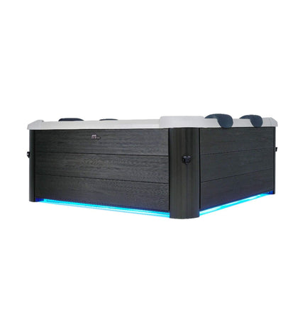 MSpa Oslo Supreme 6-Person 120 Jets Square Spa W/ LED Lights & Integrated App Control [F-OS063W] (SAK93516) - Hot Tubs | Patioza