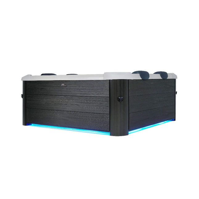 MSpa Oslo Supreme 6-Person 120 Jets Square Spa W/ LED Lights & Integrated App Control [F-OS063W] (SAK93516) - Hot Tubs | Patioza