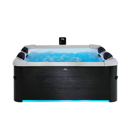 MSpa Oslo Supreme 6-Person 120 Jets Square Spa W/ LED Lights & Integrated App Control [F-OS063W] (SAK93516) - Hot Tubs | Patioza