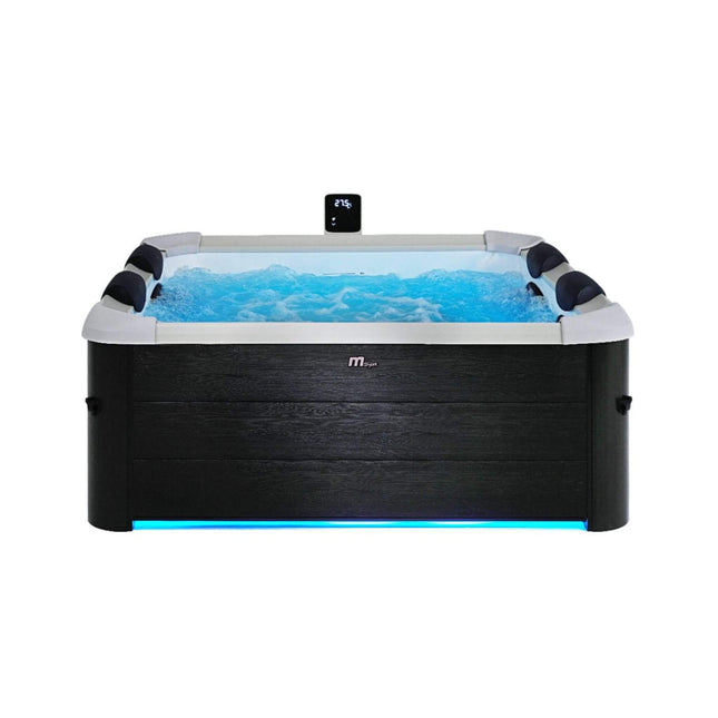 MSpa Oslo Supreme 6-Person 120 Jets Square Spa W/ LED Lights & Integrated App Control [F-OS063W] (SAK93516) - Hot Tubs | Patioza