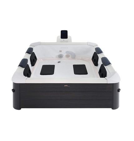 MSpa Oslo Supreme 6-Person 120 Jets Square Spa W/ LED Lights & Integrated App Control [F-OS063W] (SAK93516) - Hot Tubs | Patioza