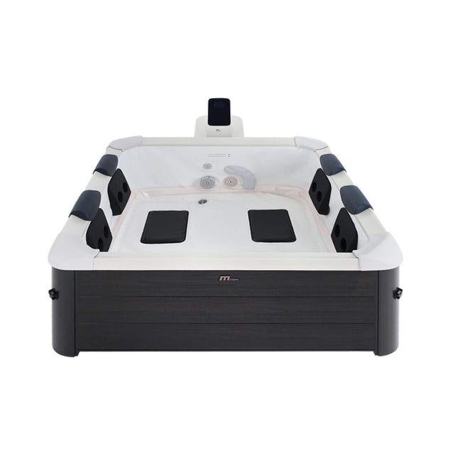 MSpa Oslo Supreme 6-Person 120 Jets Square Spa W/ LED Lights & Integrated App Control [F-OS063W] (SAK93516) - Hot Tubs | Patioza