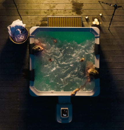MSpa Oslo Supreme 6-Person 120 Jets Square Spa W/ LED Lights & Integrated App Control [F-OS063W] (SAK93516) - Hot Tubs | Patioza