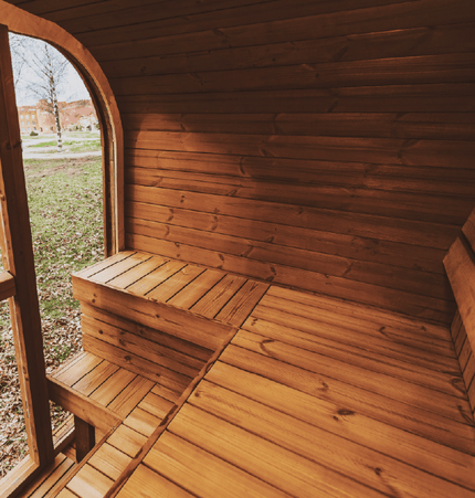Mande Sauna MW12 ThermoWood for Your Perfect Backyard Retreat - Outdoor Saunas | Patioza