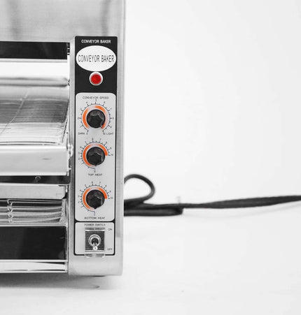 Omcan Premium Commercial Stainless Steel Conveyor Restaurant Countertop Pizza Baking Oven, 3600W (SAK48164) - Pizza Makers & Ovens | Patioza