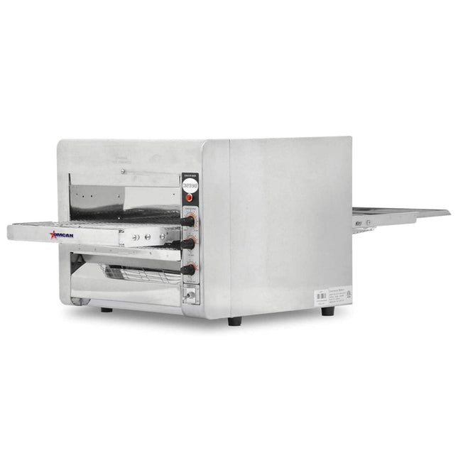 Omcan Premium Commercial Stainless Steel Conveyor Restaurant Countertop Pizza Baking Oven, 3600W (SAK48164) - Pizza Makers & Ovens | Patioza