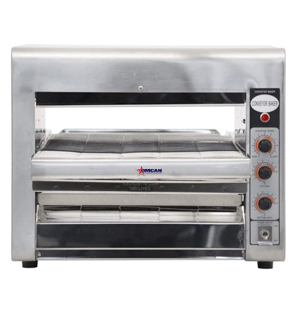 Omcan Premium Commercial Stainless Steel Conveyor Restaurant Countertop Pizza Baking Oven, 3600W (SAK48164) - Pizza Makers & Ovens | Patioza
