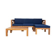 Alora 5-Piece Outdoor Patio Wood Sectional Sofa Set With Cushions (SAK31297) - Outdoor Furniture Sets | Patioza