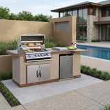 Patioza BBQ island in an intentionally designed corner outdoor kitchen