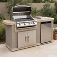 Patioza grill island in a naturally styled outdoor patio setting