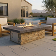 Patioza Mojave fire pit in a refined outdoor conversation area