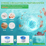 Premium Large 4-Person Inflatable Hot Tub Kit with 8-Color LED Lights - Hot Tubs | Patioza