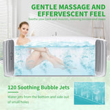 Premium Large 4-Person Inflatable Hot Tub Kit with 8-Color LED Lights - Hot Tubs | Patioza