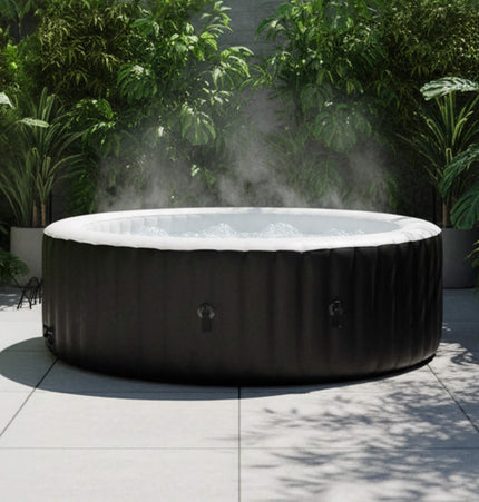 Premium Large 4-Person Inflatable Hot Tub Kit with 8-Color LED Lights - Hot Tubs | Patioza