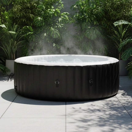 Premium Large 4-Person Inflatable Hot Tub Kit with 8-Color LED Lights - Hot Tubs | Patioza