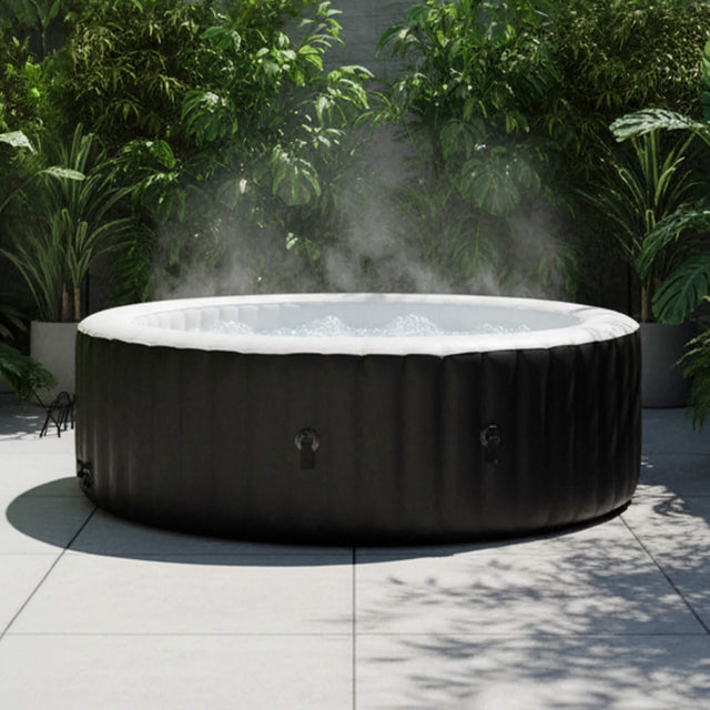 Premium Large 4-Person Inflatable Hot Tub Kit with 8-Color LED Lights - Hot Tubs | Patioza