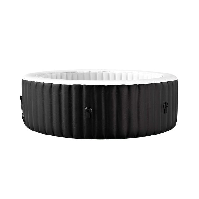 Premium Large 4-Person Inflatable Hot Tub Kit with 8-Color LED Lights - Hot Tubs | Patioza