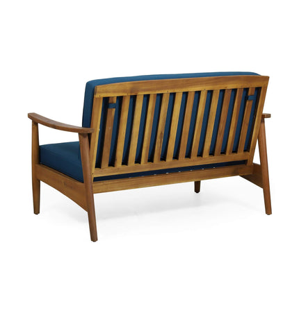 Alora Premium 4-Piece Wooden Outdoor Patio Conversation Seating Set With Cushions (SAK31469) - Outdoor Furniture Sets | Patioza