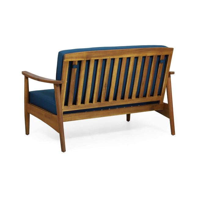 Alora Premium 4-Piece Wooden Outdoor Patio Conversation Seating Set With Cushions (SAK31469) - Outdoor Furniture Sets | Patioza