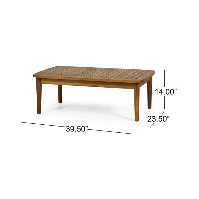 Alora Premium 4-Piece Wooden Outdoor Patio Conversation Seating Set With Cushions (SAK31469) - Outdoor Furniture Sets | Patioza
