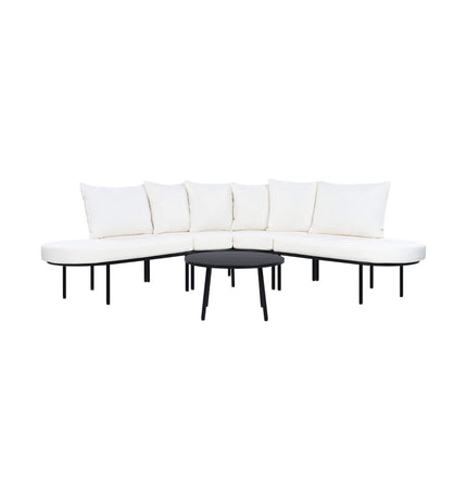 Alora Premium Half-Moon 6-Person Curved All-Weather Outdoor Furniture Sofa Patio Set With Coffee Table And Cushions (SAK76332) - Outdoor Furniture Sets | Patioza