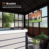 Alora Premium Hardtop Aluminum Sunroom Solarium With TV Mount And Sliding Doors (SAK60439) - Gazebos | Patioza