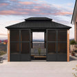 Alora Prestige Premium Hardtop Double Top Outdoor Patio Solarium Sunroom (SAK43078) - Sunrooms | Patioza