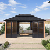 Alora Prestige Premium Hardtop Double Top Outdoor Patio Solarium Sunroom (SAK43078) - Sunrooms | Patioza