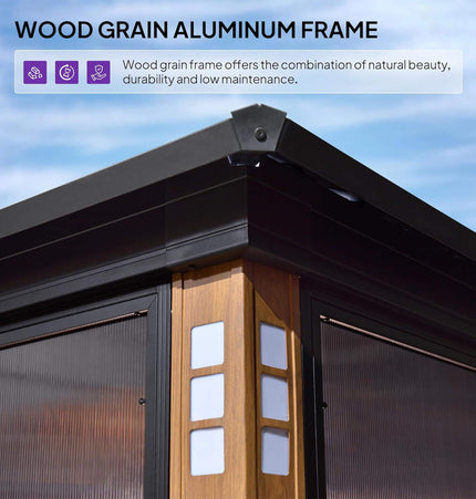 Alora Prestige Premium Hardtop Double Top Outdoor Patio Solarium Sunroom (SAK43078) - Sunrooms | Patioza